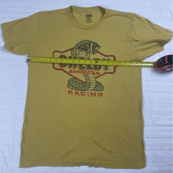 Shelby American Racing Tee - Mustard Yellow Men’s Medium - Picture 4 of 6